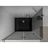 Mexen Lima faltbare Duschkabine 90 x 100 cm, Graphit, Chrom + Flat-Duschtasse, Schwarz - 856-090-100-01-40-4070