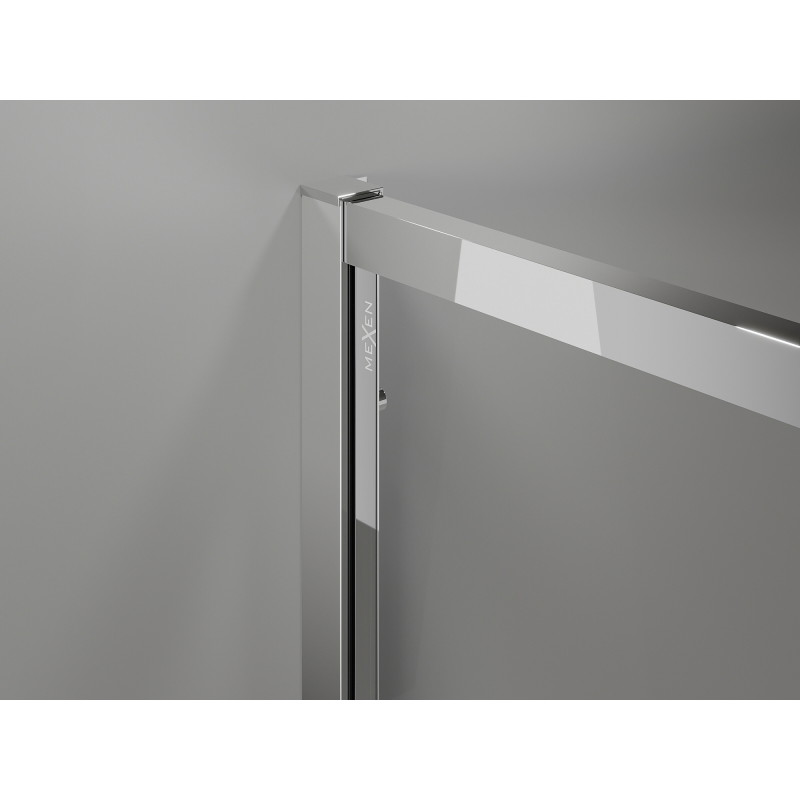 Mexen Exo-S skjutbar duschkabin 135 x 100 cm, transparent, krom - 8151-135-100-01-00