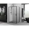 Mexen Exo Duschkabine, aufklappbar, 120 x 95 cm, transparent, schwarz - 819-120-095-70-00