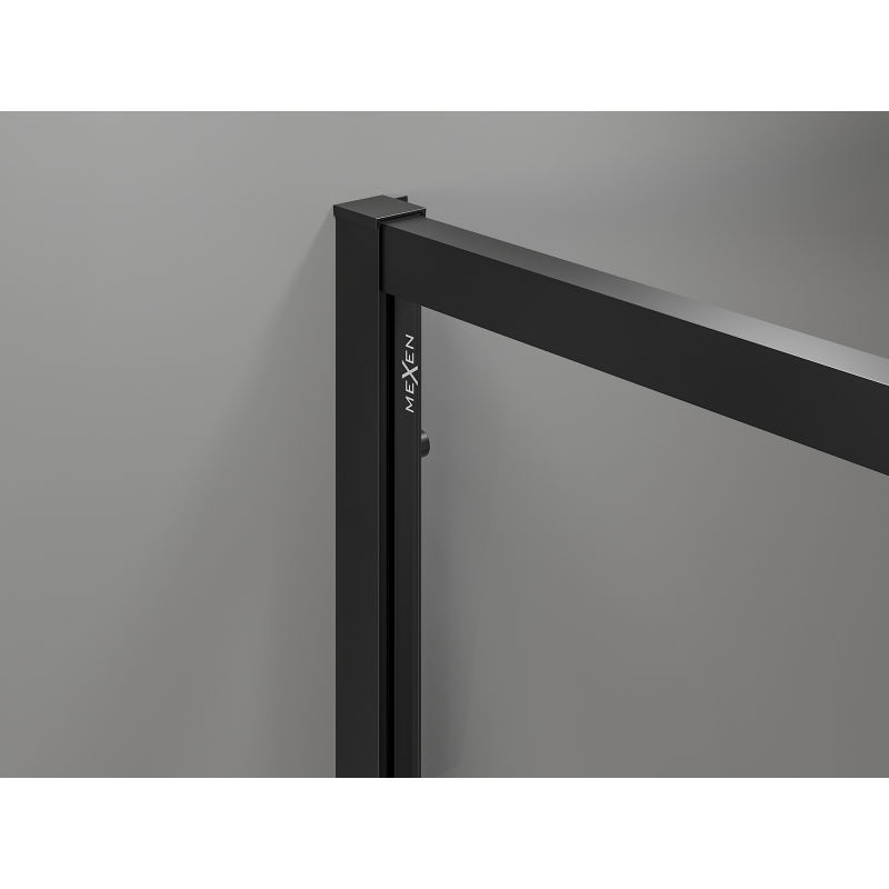 Mexen Exo duschkabin med pivotdörr 145 x 95 cm, transparent, svart - 819-145-095-70-00