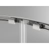 Mexen Exo-S Duo cabina doccia semicircolare asimmetrica scorrevole 100 x 80 cm, trasparente, cromo - 8132-100-080-01-00
