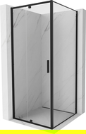 Mexen Exo Duschkabine drehbar 100 x 100 cm, transparent, schwarz - 819-100-100-70-00