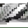 Mexen Exo draaibare douchecabine 100 x 100 cm, transparant, zwart - 819-100-100-70-00