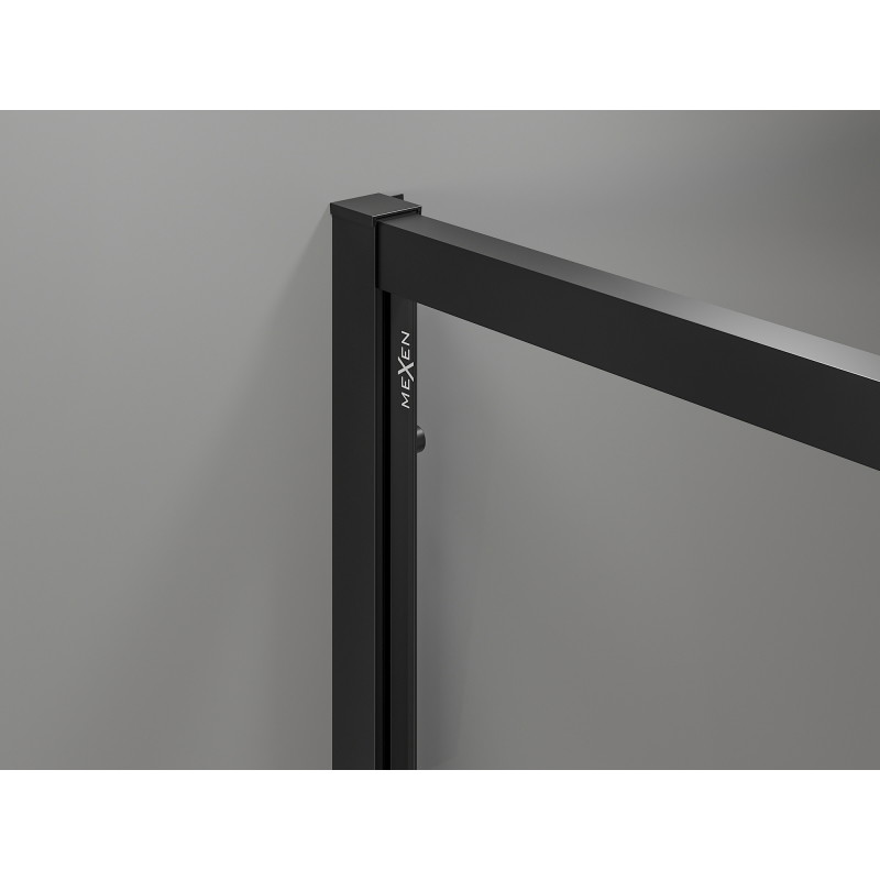 Mexen Exo pregraja tuš kabina 150 x 100 cm, prozorna, črna - 819-150-100-70-00