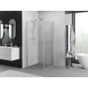 Mexen Exo-R Duo kvadratna pršna kabina z nihajnimi vrati 70 x 70 cm, prosojna, krom - 8110-070-070-01-00