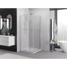 Mexen Exo-R Duo kvadratna pršna kabina z nihajnimi vrati 70 x 70 cm, prosojna, krom - 8110-070-070-01-00