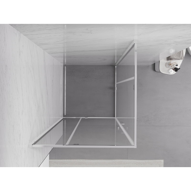 Mexen Exo kabina prysznicowa kwadratowa uchylna 90 x 90 cm, transparent, chrom - 8110-090-090-01-00