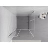 Mexen Exo-R Duo cabina de ducha cuadrada abatible 90 x 90 cm, transparente, cromo - 8110-090-090-01-00