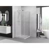 Mexen Exo-R Duo kvadratna pršna kabina s krilnimi vrati 100 x 100 cm, prozorna, krom - 8110-100-100-01-00