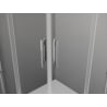 Mexen Exo-R Duo cabina doccia quadrata con porta a battente 80 x 80 cm, trasparente, cromata - 8110-080-080-01-00