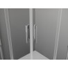 Mexen Exo-R Duo vierkante douchecabine met draaideur 80 x 80 cm, transparant, chroom - 8110-080-080-01-00