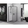 Mexen Exo-R Duo kabina prysznicowa kwadratowa uchylna 70 x 70 cm, transparent, czarna - 8110-070-070-70-00