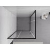 Mexen Exo-R Duo kvadrātveida dušas kabīne ar vāka durvīm 70 x 70 cm, caurspīdīga, melna - 8110-070-070-70-00