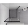 Mexen Exo vierkante douchecabine met openslaande deur 80 x 80 cm, transparant, zwart - 8110-080-080-70-00
