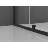 Mexen Exo vierkante douchecabine met openslaande deur 80 x 80 cm, transparant, zwart - 8110-080-080-70-00