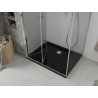 Mexen Lima folding shower cabin 90 x 120 cm, transparent, chrome + Flat black shower base - 856-090-120-01-00-4070