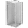 Mexen Exo-S Duo τετράγωνη συρόμενη καμπίνα ντους 70 x 70 cm, διάφανη, χρωμέ