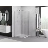 Mexen Exo-S Duo cabina de ducha cuadrada corredera 70 x 70 cm, transparente, cromo - 8111-070-070-01-00