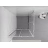 Mexen Exo cabine de douche carrée coulissante 70 x 70 cm, transparent, chrome - 8111-070-070-01-00