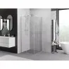 Mexen Exo Square Sliding Shower Cabin 80 x 80 cm, Transparent, Chrome - 8111-080-080-01-00