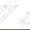 Mexen Exo quadratische Duschkabine, 80 x 80 cm, transparent, Chrom - 8111-080-080-01-00