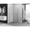 Mexen Exo-S Duo quadratische Duschkabine mit Schiebetür 100 x 100 cm, transparent, Chrom - 8111-100-100-01-00