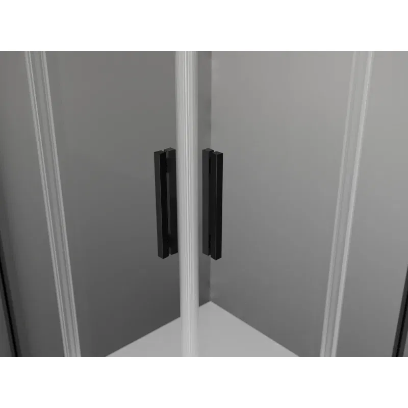 Mexen Exo cabine de douche carrée coulissante 70 x 70 cm, transparente, noire - 8111-070-070-70-00