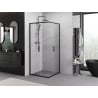 Mexen Exo quadratische Duschkabine zum Schieben 90 x 90 cm, transparent, schwarz - 8111-090-090-70-00