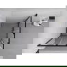 Mexen Exo vierkante douchecabine schuifdeuren 90 x 90 cm, transparant, zwart - 8111-090-090-70-00