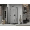 Mexen Lima folding shower cabin 80 x 120 cm, transparent, black + Flat shower tray, black - 856-080-120-70-00-4070B