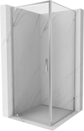 Mexen Exo-BR cabina de ducha abatible 70 x 70 cm, transparente, cromo - 8181-070-070-01-00