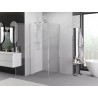 Mexen Exo-BR cabina de ducha abatible 70 x 70 cm, transparente, cromo - 8181-070-070-01-00