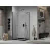 Mexen Lima cabine de douche pliante 90 x 120 cm, transparente, noire + receveur de douche Flat, noir - 856-090-120-70-00-4070B