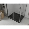Mexen Lima cabine de douche pliante 90 x 120 cm, transparente, noire + receveur de douche Flat, noir - 856-090-120-70-00-4070B