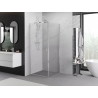 Mexen Exo-BR cabina de ducha abatible 75 x 75 cm, transparente, cromo - 8181-075-075-01-00