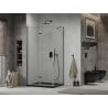 Mexen Lima cabine de douche pliante 90 x 120 cm, transparente, noire + receveur de douche Flat, noir - 856-090-120-70-00-4070B