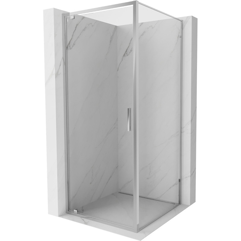 Mexen Exo-BR cabina de ducha abatible 75 x 75 cm, transparente, cromo - 8181-075-075-01-00