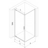 Mexen Exo-BR kabina prysznicowa uchylna 85 x 75 cm, transparent, chrom - 8181-085-075-01-00
