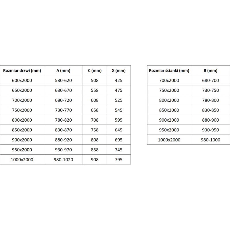 Mexen Exo Duschkabinn mat oppen Dier 85 x 75 cm, transparent, chrom - 8181-085-075-01-00