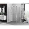 Mexen Exo-BR cabina de ducha abatible 100 x 80 cm, transparente, cromo - 8181-100-080-01-00