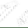 Mexen Exo Duschkabine, schwenkbar 85 x 100 cm, transparent, Chrom - 8181-085-100-01-00