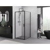Mexen Exo-S cabina de ducha corredera 90 x 90 cm, transparente, negra - 8151-090-090-70-00