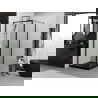 Mexen Exo Duschkabine, schiebbar 90 x 90 cm, transparent, schwarz - 8151-090-090-70-00