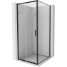 Mexen Exo-S cabina de ducha deslizante 100 x 100 cm, transparente, negra - 8151-100-100-70-00