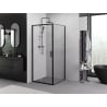 Mexen Exo-S cabina de ducha deslizante 100 x 100 cm, transparente, negra - 8151-100-100-70-00