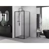 Mexen Exo-S cabina de ducha deslizante 100 x 100 cm, transparente, negra - 8151-100-100-70-00