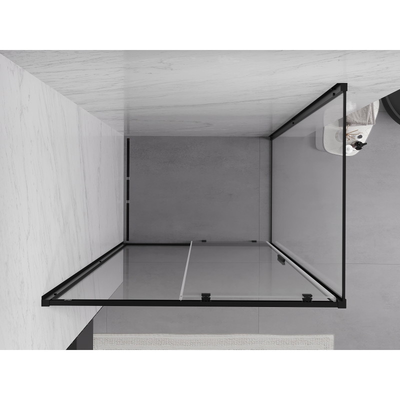 Mexen Exo kabina prysznicowa rozsuwana 90 x 70 cm, transparent, czarna - 8151-090-070-70-00