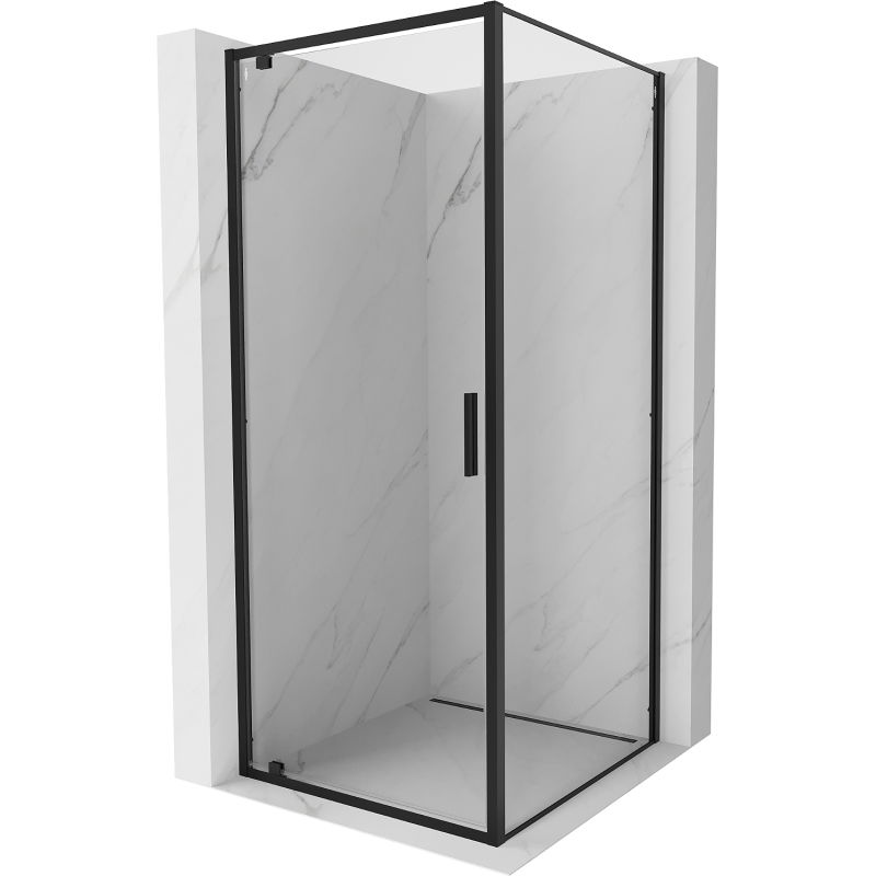 Mexen Exo Duschkabine schwenkbar 70 x 70 cm, transparent, schwarz - 8181-070-070-70-00