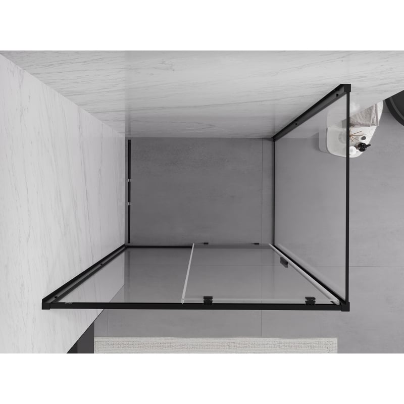 Mexen Exo-S Schiebetür-Duschkabine 100 x 70 cm, transparent, schwarz - 8151-100-070-70-00