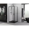Mexen Exo-BR cabine de douche pivotante 70 x 70 cm, transparent, noir - 8181-070-070-70-00
